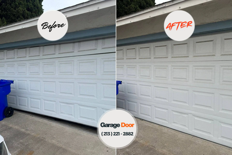 Before and after: garage door repair Sleepy Hollow, NY